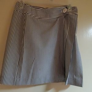 Navy and white Seersucker skirt.